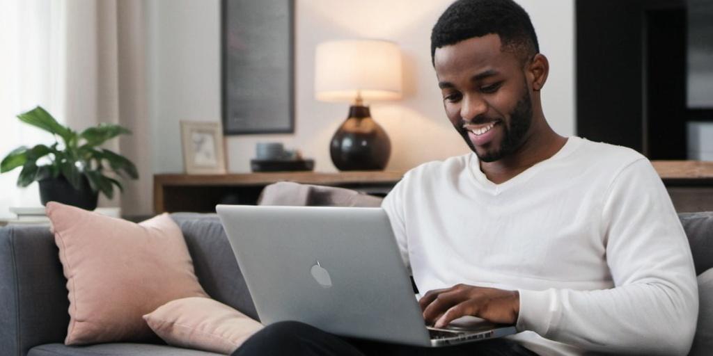 man trading binary options