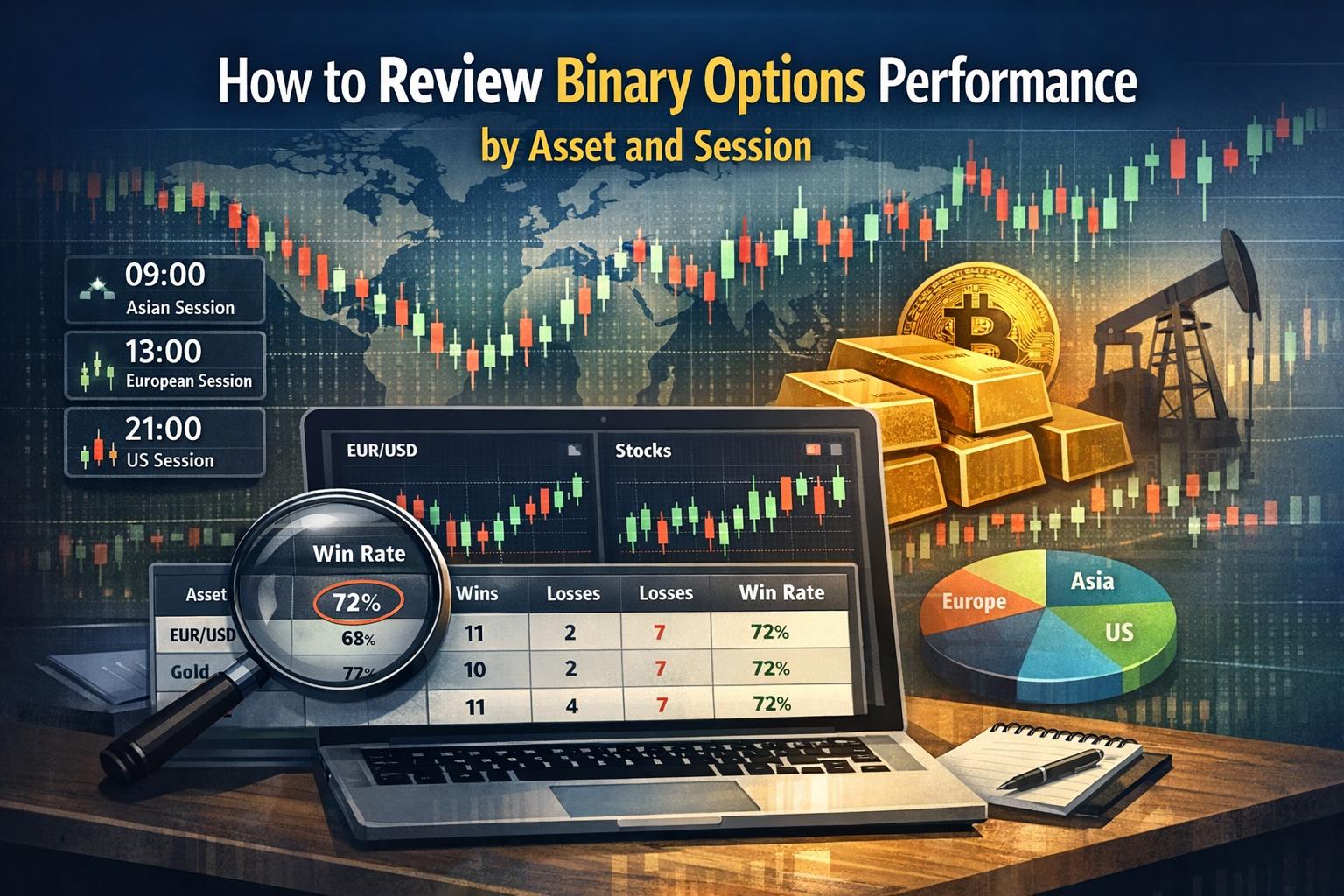 How to Review Binary Options Performance by Asset and Session